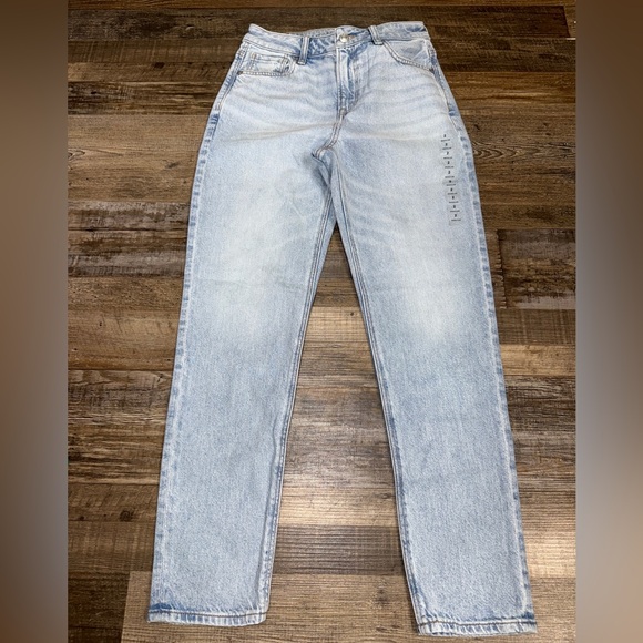 American Eagle Outfitters Denim - American Eagle Mom Jeans Strigid High Rise Light Wash Denim Size 2 NWT
